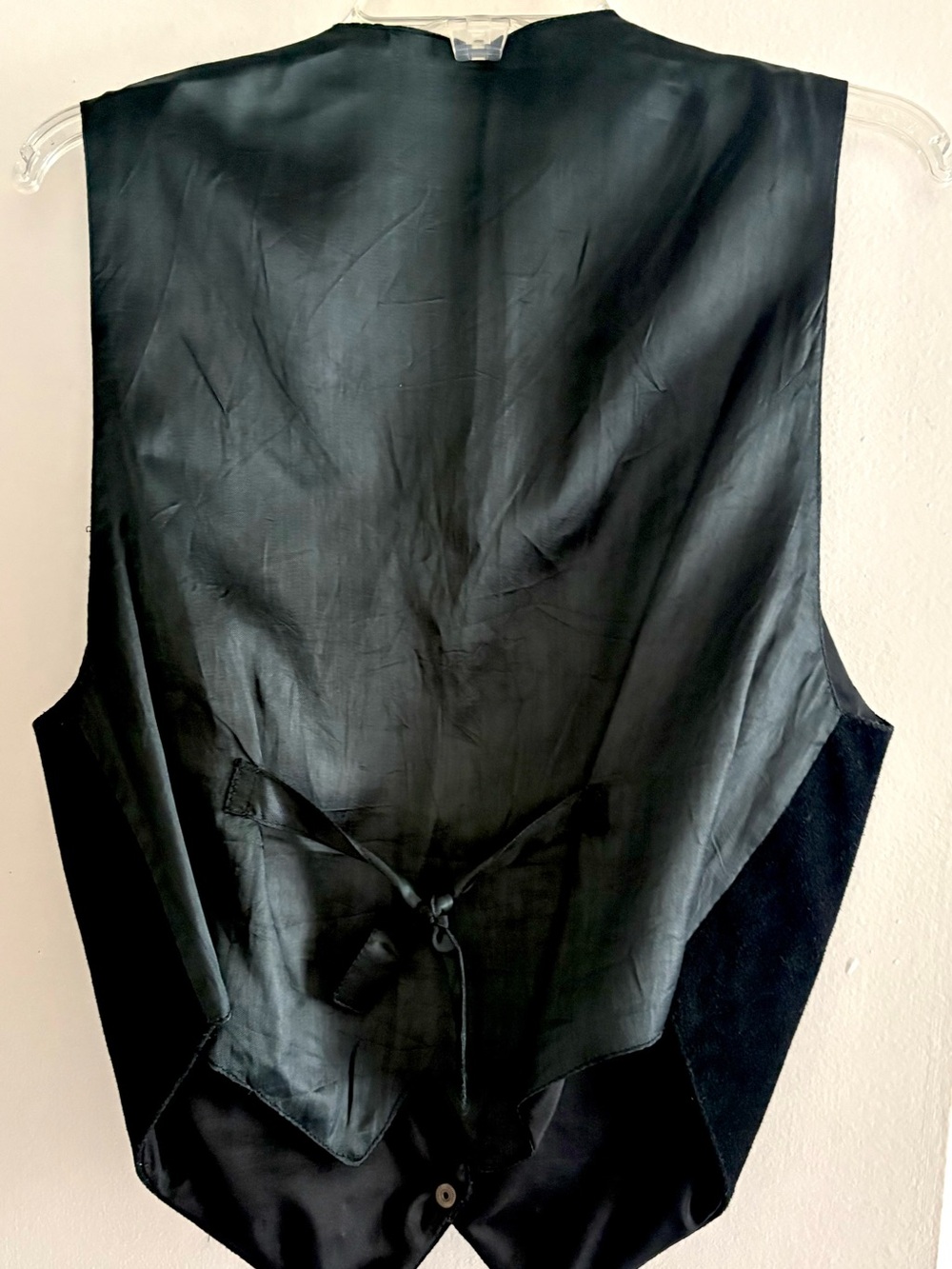 Mona Mode Western Genuine Leather Suede Black Unisex Vest Medium - Picture 2 of 6